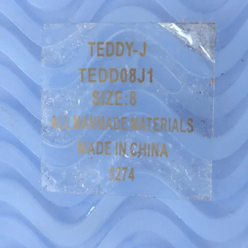 Madden Girl Teddy Jelly Sandals Blue Size 8 NWT - Picture 5 of 5